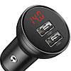 Зарядний пристрій для телефону в автомобіль Baseus Display Dual USB 4.8 A 24W, фото 6