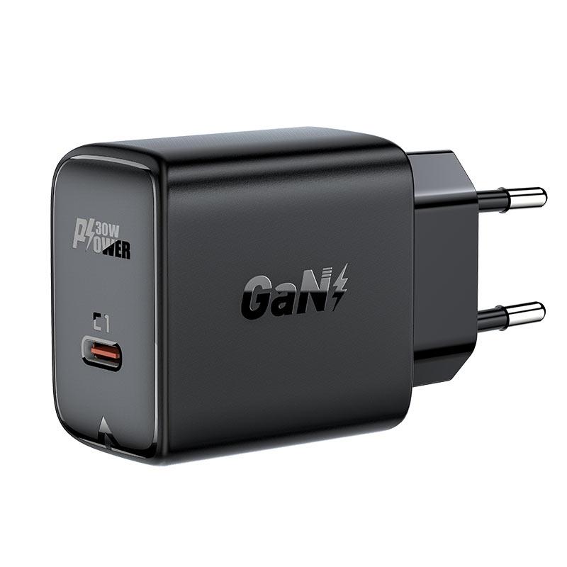 Адаптер зарядний пристрій для швидкого заряджання iPhone iPad Android 30W QC3.0 Type C GaN ACEFAST, фото 1