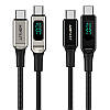 Швидкий кабель для зарядки і передачі даних з дисплеєм Type C ACEFAST USB-C to USB-C 100W, фото 7