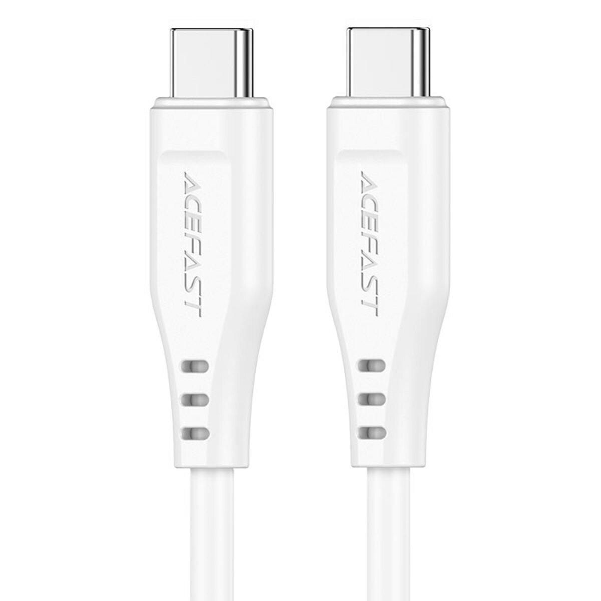 Кабель для зарядки телефону тайп сі ACEFAST C3-03 USB-C to USB-C TPE White