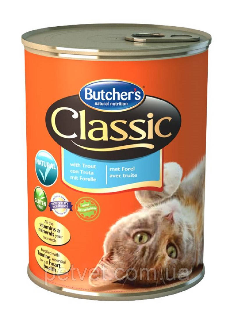 Butcher's (Бутчерс) Classiс консерви з фореллю для кішок, 400 г.