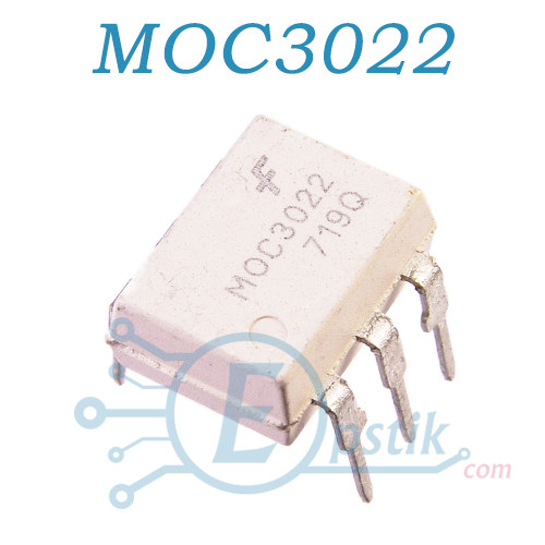 MOC3022 оптопара із симісторним виходом DIP6, фото 1