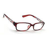 Жіночі окуляри для корекції зору з білою лінзою Плюси +4,5 +6