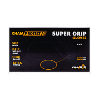 Перчатки нитриловые CHAMAELEON Super Grip черные, размер: М, уп.-80шт. (Германия)