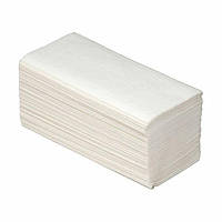 Бумажные полотенца белые 150 листов TM Марго V сложения 1 слой, 12 пачек/ящик.