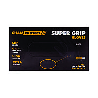 Перчатки нитриловые CHAMAELEON Super Grip черные, размер: L, уп.-80шт. (Германия)