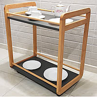 Сервірувальний столик. Столик кавовий на колесах. Журнальний стоик.
