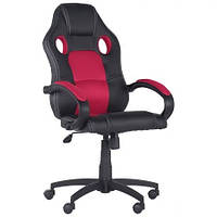Игровое кресло Chase пластик механизм Tilt кожзаменитель Неаполь N-20, спинка сетка бордовая (AMF-ТМ) шкірзамінник Неаполь N-20, спинка сітка червона