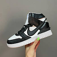 Кросівки жіночі Nike Dunk Ambush Black / White чорно-білі повсякденні шкіряні демісезонні