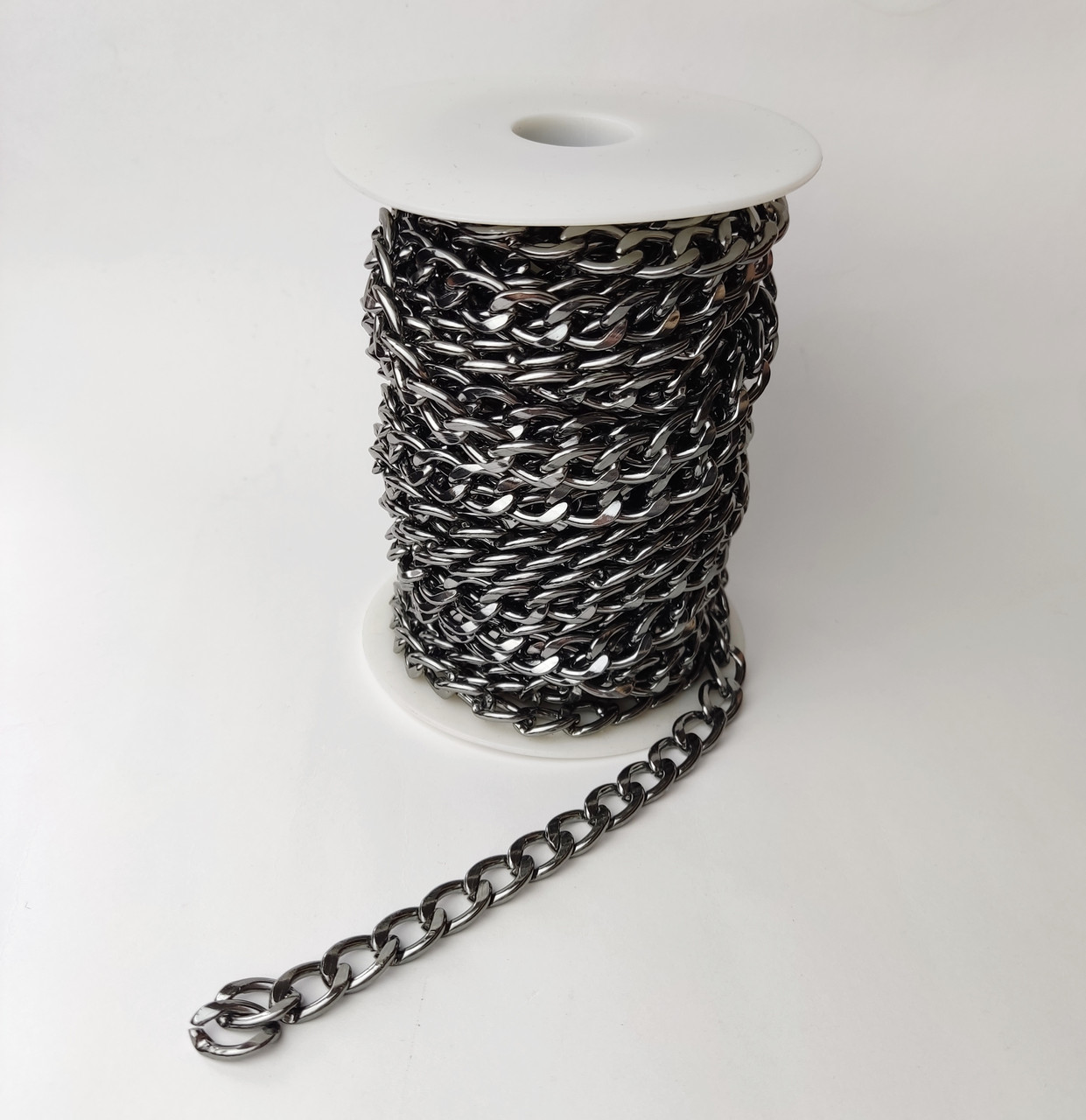 Ланцюг великого на метрж Finding Плоське плетення Воронена сталь 14 мм х 10 мм Ціна за 1 метр