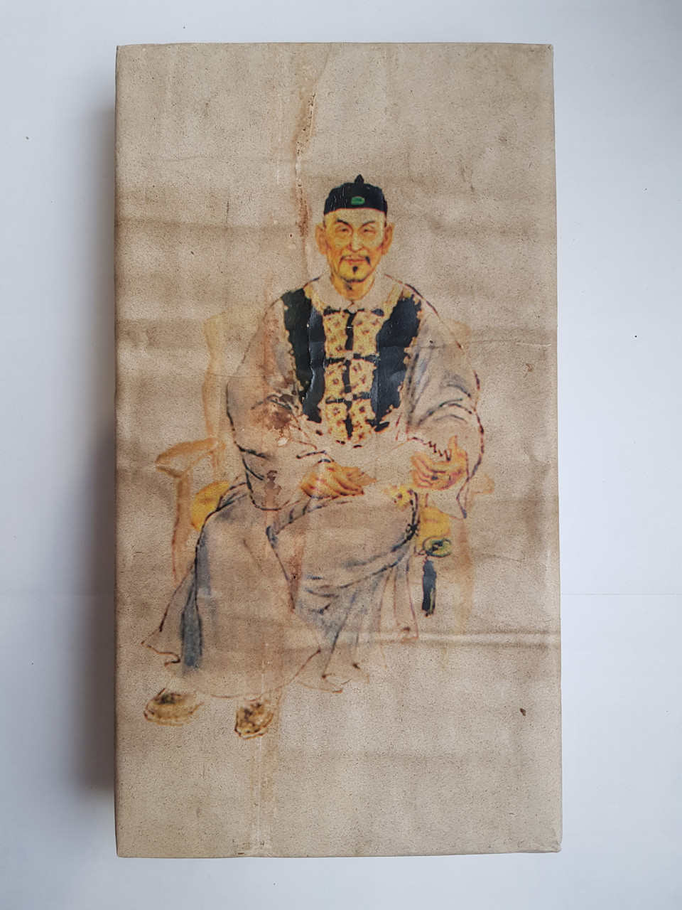 Елітний старий Пуер Шу 1960-х років, колекційний чорний чай пуер у плитці, антикварний друк, 1 кг