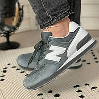 Кроссовки женские New Balance 574 Grey серые нью беланс весна осень демисезон модные замшевые