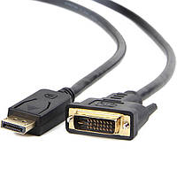 Кабель мультимедийный Display Port to DVI 24+1pin, 1.8m Cablexpert (CC-DPM-DVIM-1.8М)