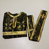 Стихар із парчі (або однотоної тканини) поломарський, д'яконський (різні кольори і розміри), фото 6