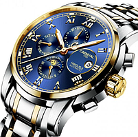 Гарний стрілковий чоловічий годинник, Класичний механічний чоловічий годинник із металевим браслетом