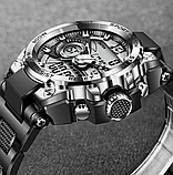 Міцний наручний армійський годинник із каучуковим ремінцем для військовослужбовців, фото 5
