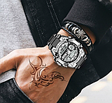 Спортивний наручний електронно-стріляний годинник із будильником із каучуковим ремінцем, фото 7