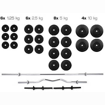 Штанга + Гантелі Набір Premium 120 кг Композит ABS