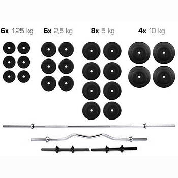Штанга + Гантелі Набір Premium 120 кг  Композит ABS