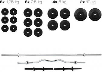 Штанга + Гантелі Набір 80 кг Композит ABS