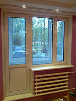 Балконные двери с окном Streamline Окно с открыванием теплые стеклопакеты