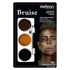Набір театрального гриму Mehron Tri-Color Makeup Palette (Bruise)
