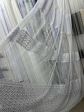 Тюль грек-сітка з вишивкою No82832 білий