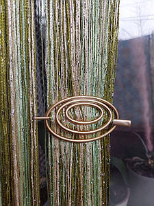 Шпилька для штор ниток овальна срібляста матова міцний пластик