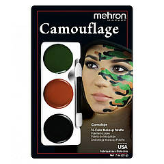 Набор театрального грима Mehron Tri-Color Makeup Palette (Camouflage)
