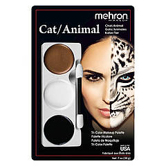 Набір театрального гриму Mehron Tri-Color Makeup Palette (Cat/Animal)
