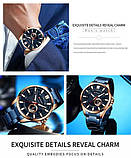 Годинник чоловічий Curren Blue-Gold Business Watch Годинник наручний чоловічий годинник, Кварцовий годинник, фото 11