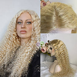 💎Натуральний жіночий парик баклажан з чубчиком, натуральний волосся 💎