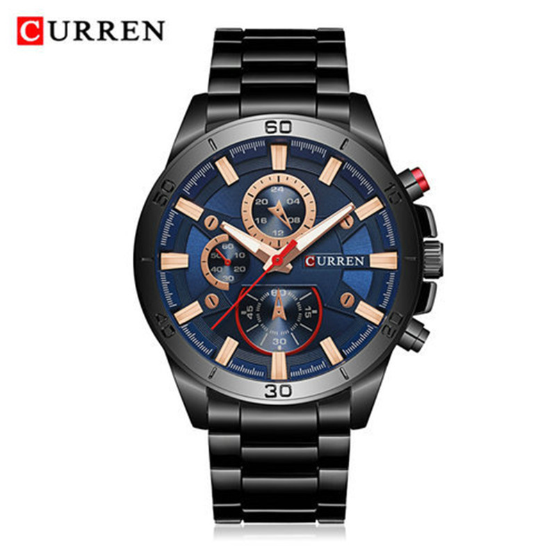 Часы Curren мужские Black-Blue Часы наручные, Мужские часы, Кварцевые ...