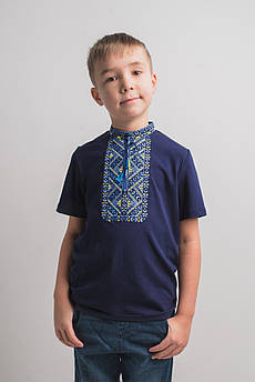 Вишиванка для хлопця Лоза жовто-блакитна