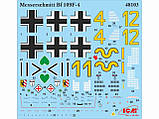 Пластикова модель 1/48 ICM 48103 німецький винищувач Messerschmitt Bf 109F-4, фото 6