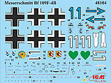 Пластикова модель 1/48 ICM 48104 німецький винищувач Messerschmitt Bf 109F-4/B, фото 7