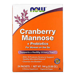 Cranberry Mannose + Probiotics For Women Now Foods 24 пакети