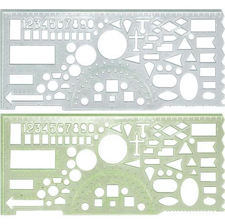 Від 25 шт. Линейка-трафарет "офицерская" купити дешево оптом в інтернет-магазині