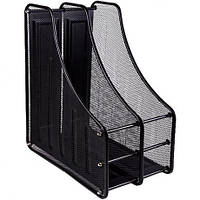 Лоток 2 відділення "метал" 2537-B вертикальний чорний 35,5х28,5х16,0 см купити дешево оптом в інтернет-магазині