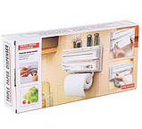 Тримач 3 в 1 для паперових рушників, фольги і плівки, фото 3