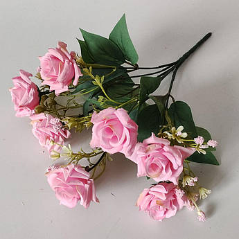 Штучні квіти. Букет гострої троянди, ніжно-рожевий.
