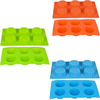 Від 4 шт. Форма силіконова "Ромашки" 6шт 27*16,5*2,5см X3-127 купити дешево оптом в інтернет-магазині