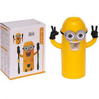 Тримач зубних щіток з дозатором зубної пасти Міньйон JX158 купити дешево оптом в інтернет-магазині