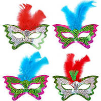 Від 30 шт. Маска 3D голограма з пір'ям купити дешево оптом в інтернет-магазині