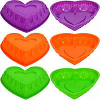 Від 2 шт. Форма силіконова "Кекс Серце" 27*28*9 см Х3-132/CK1-610 купити дешево оптом в інтернет-магазині