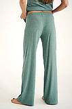 Зручні штани для вагітних трикотажні з еластичним поясом колір тіфані, 5396051-Т, фото 4