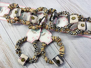 Гумки для волосся Ø6 см текстиль 10 шт/уп.