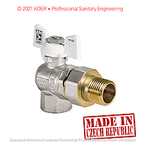 Кран з американкою кутовий 1/2" KR.228.W Білий, фото 3