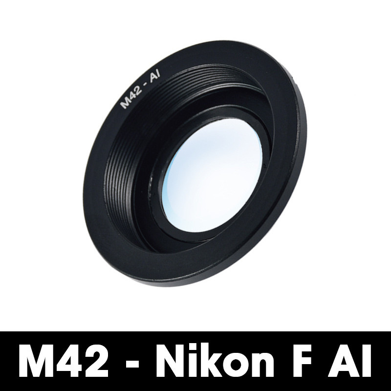 Адаптер M42 - Nikon F AI с линзой, переходник для объектива D70 D90 D700 D3000 D3200 D7000 и др., байонет F