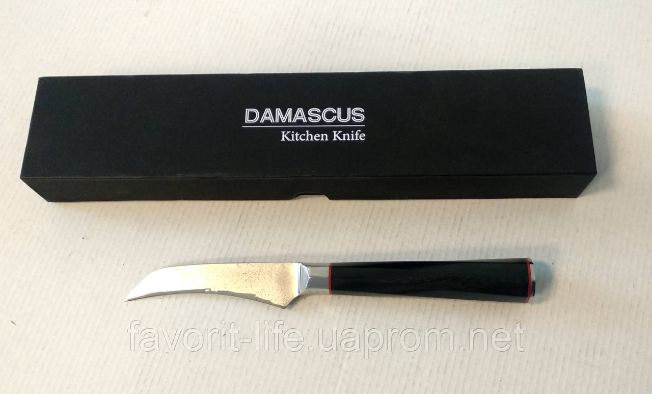 Нож для чистки овощей Damascus DK-AK 3008 AUS-10 9 см дамасская сталь 73 слоев (88051) - фото 10 - id-p556194523